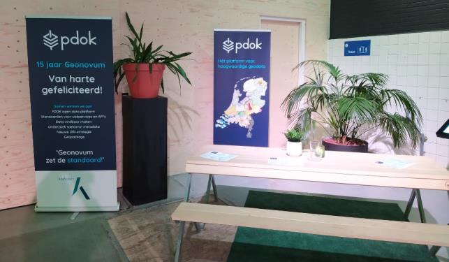 Impressie van de PDOK stand tijdens de opengeo dag te Amersfoort